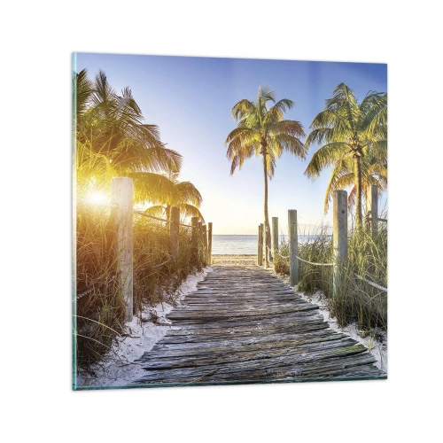 Obraz na skle - Priamo do raja - 40x40 cm