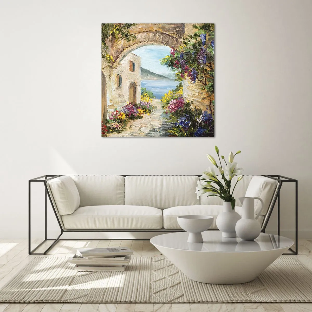 Obraz na skle - Pôvab pobrežnej krajiny - 60x60 cm