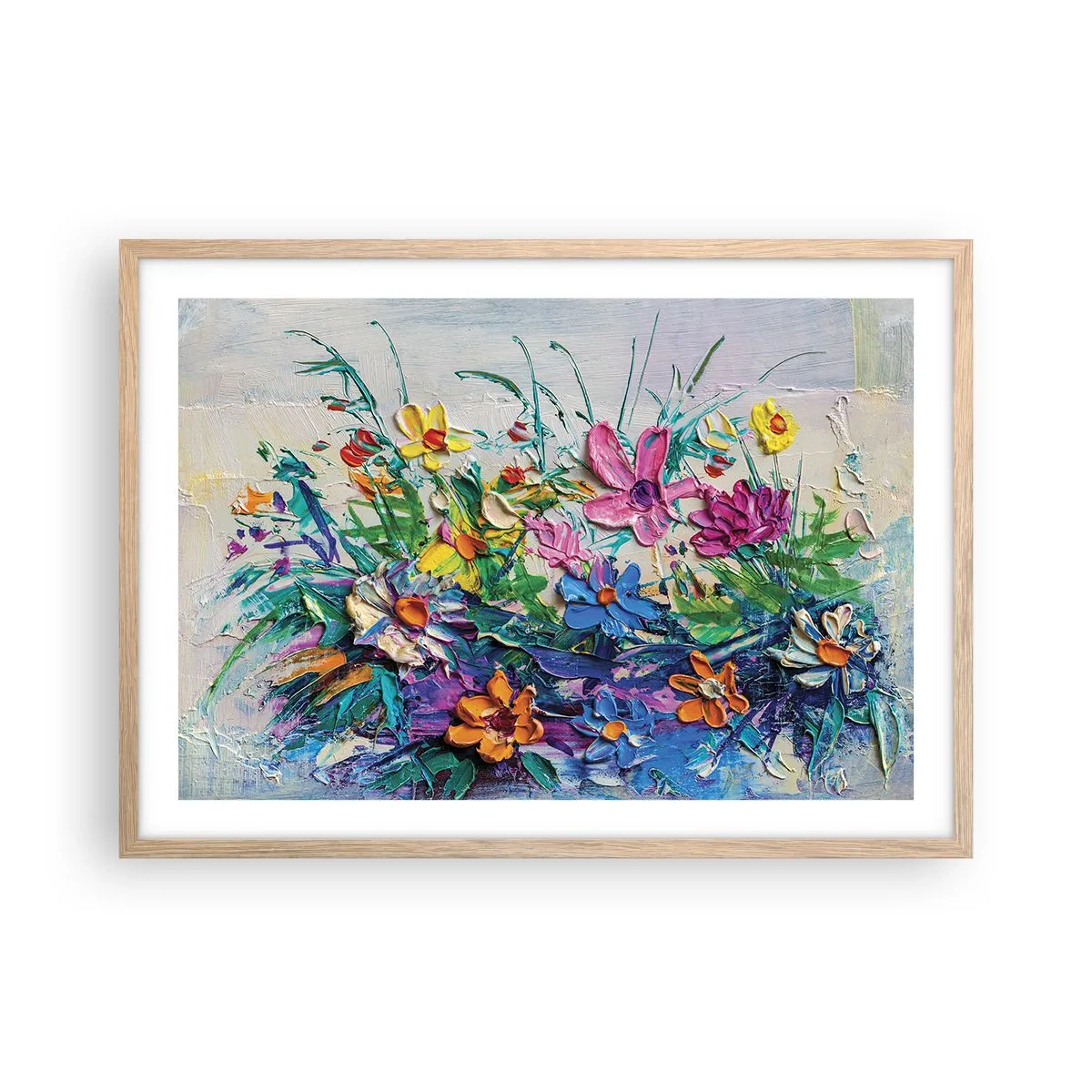 Plagát v ráme zo svetlého duba - Vôbec nie zátišie - 70x50 cm