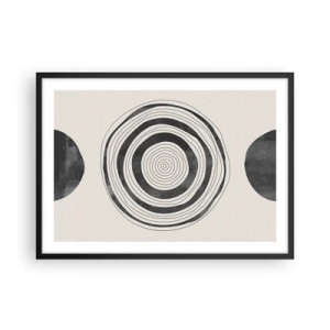 Plagát v čiernom ráme - Dôležité je to, čo je uprostred - 70x50 cm