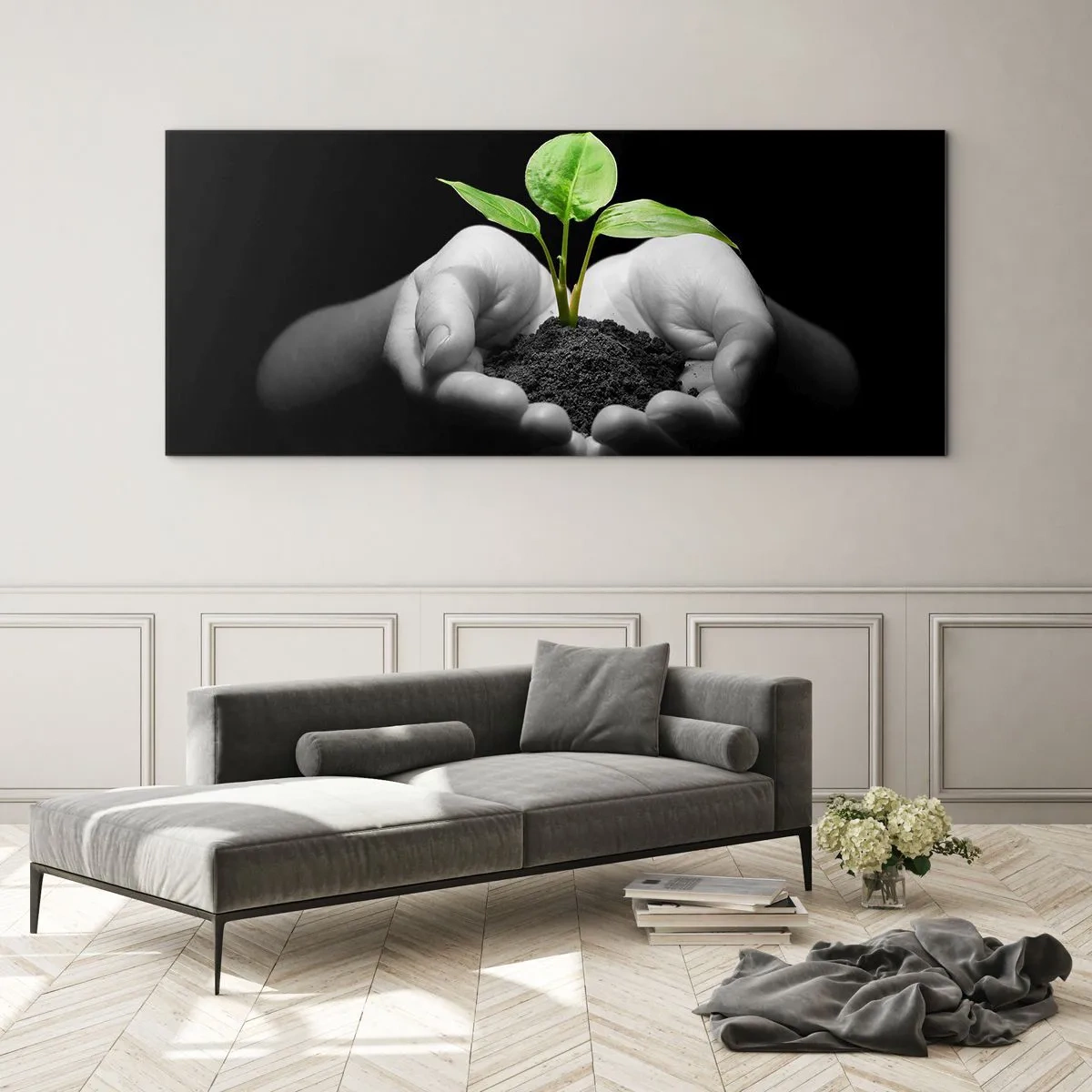 Obraz na skle - Milujem prírodu, chránim ju - 100x40 cm