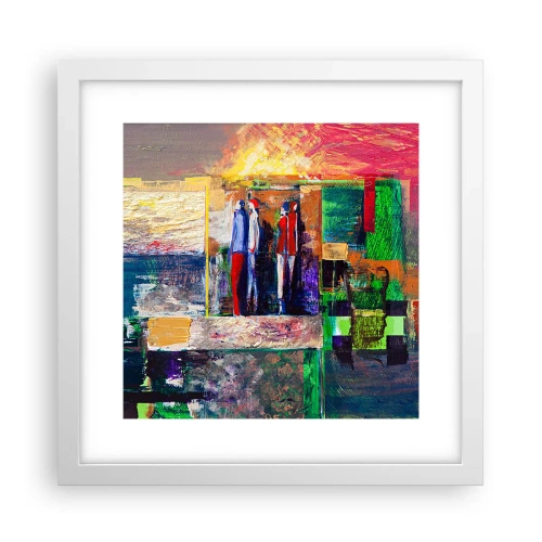 Plagát v bielom ráme - Vzťahy a emócie - 30x30 cm