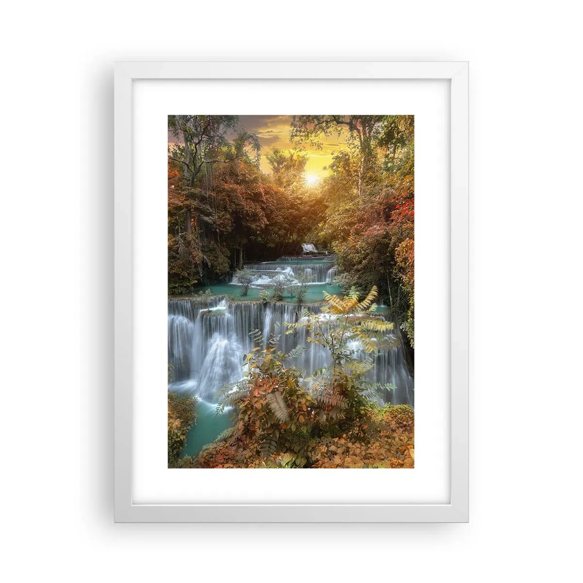 Plagát v bielom ráme - Ukrytý poklad lesa - 30x40 cm