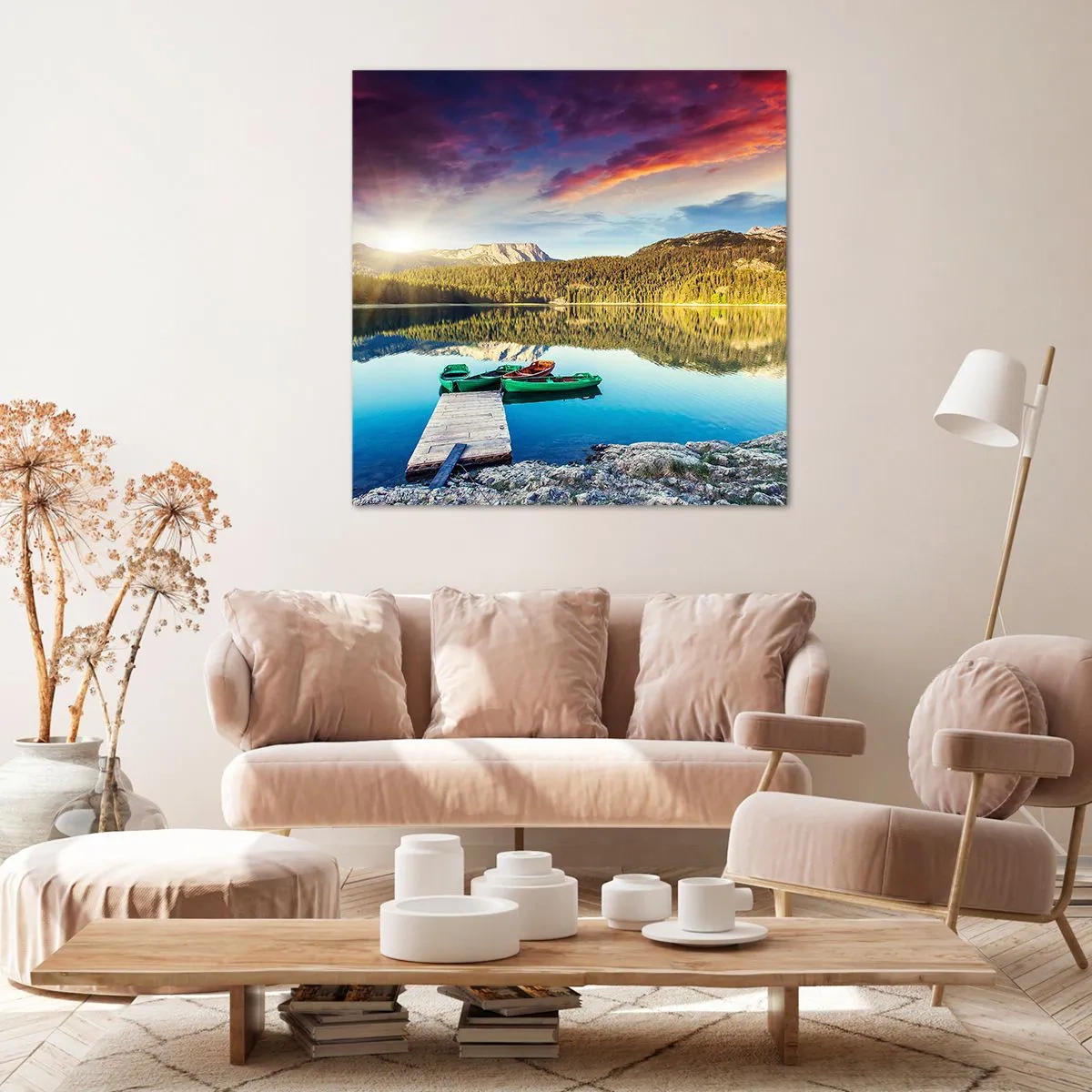 Obraz na plátne - Pri vode hladkej ako zrkadlo - 60x60 cm