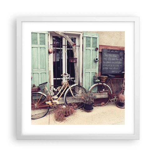 Plagát v bielom ráme - Nech žije provincia - 40x40 cm