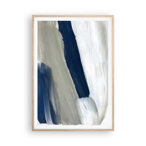 Plagát v ráme zo svetlého duba - Stretnutie s bielou - 70x100 cm