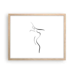 Plagát v ráme zo svetlého duba - Nepolapiteľná ako vlna - 50x40 cm