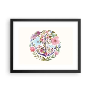 Plagát v čiernom ráme - Námorníkov krásny sen - 40x30 cm