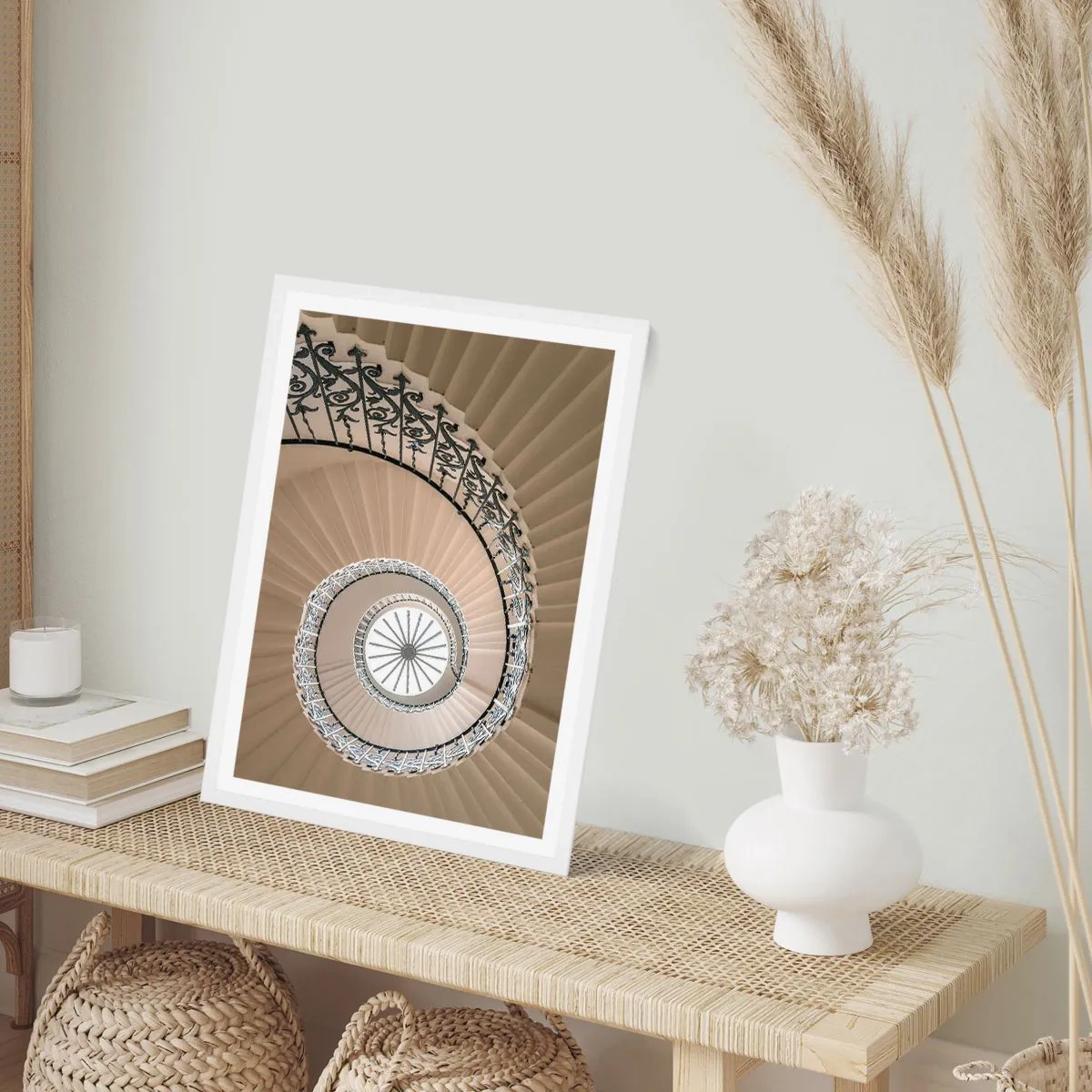 Plagát v bielom ráme - Vnútri mušle - 70x100 cm