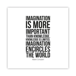 Plagát - Einstein o sile predstavivosti - 50x50 cm