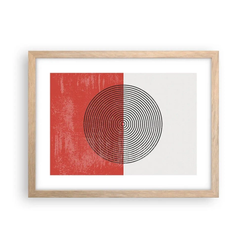 Plagát v ráme zo svetlého duba - Presný zásah - 40x30 cm