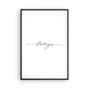 Plagát v čiernom ráme - Čierne na bielom - 61x91 cm