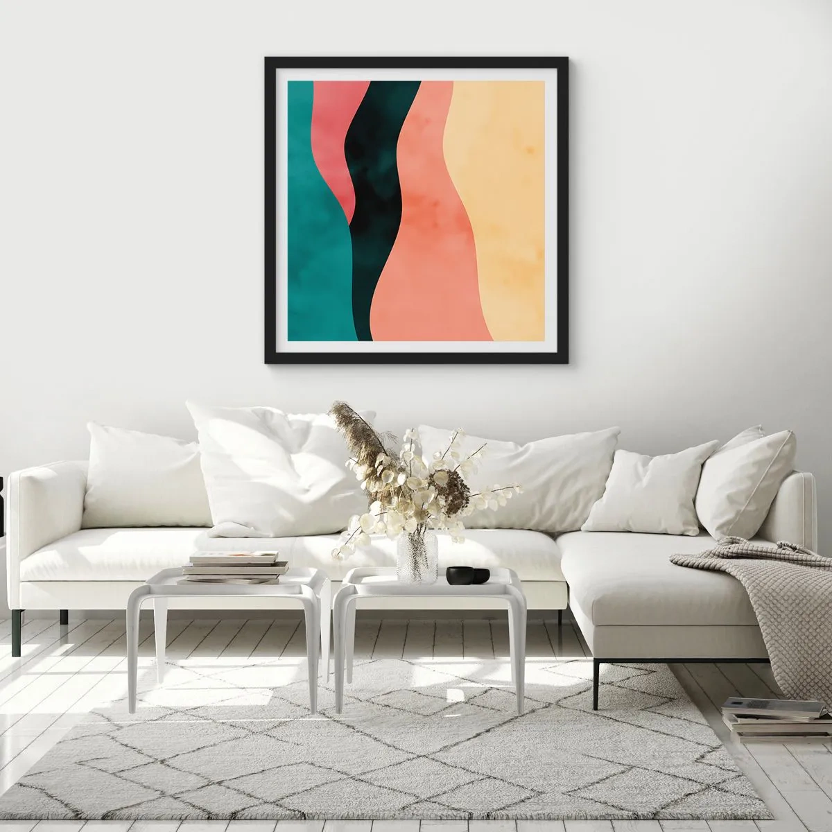 Plagát v čiernom ráme - Kompatibilný nesúlad - 40x40 cm