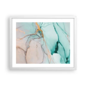 Plagát v bielom ráme - Tanec tvarov a farieb - 50x40 cm