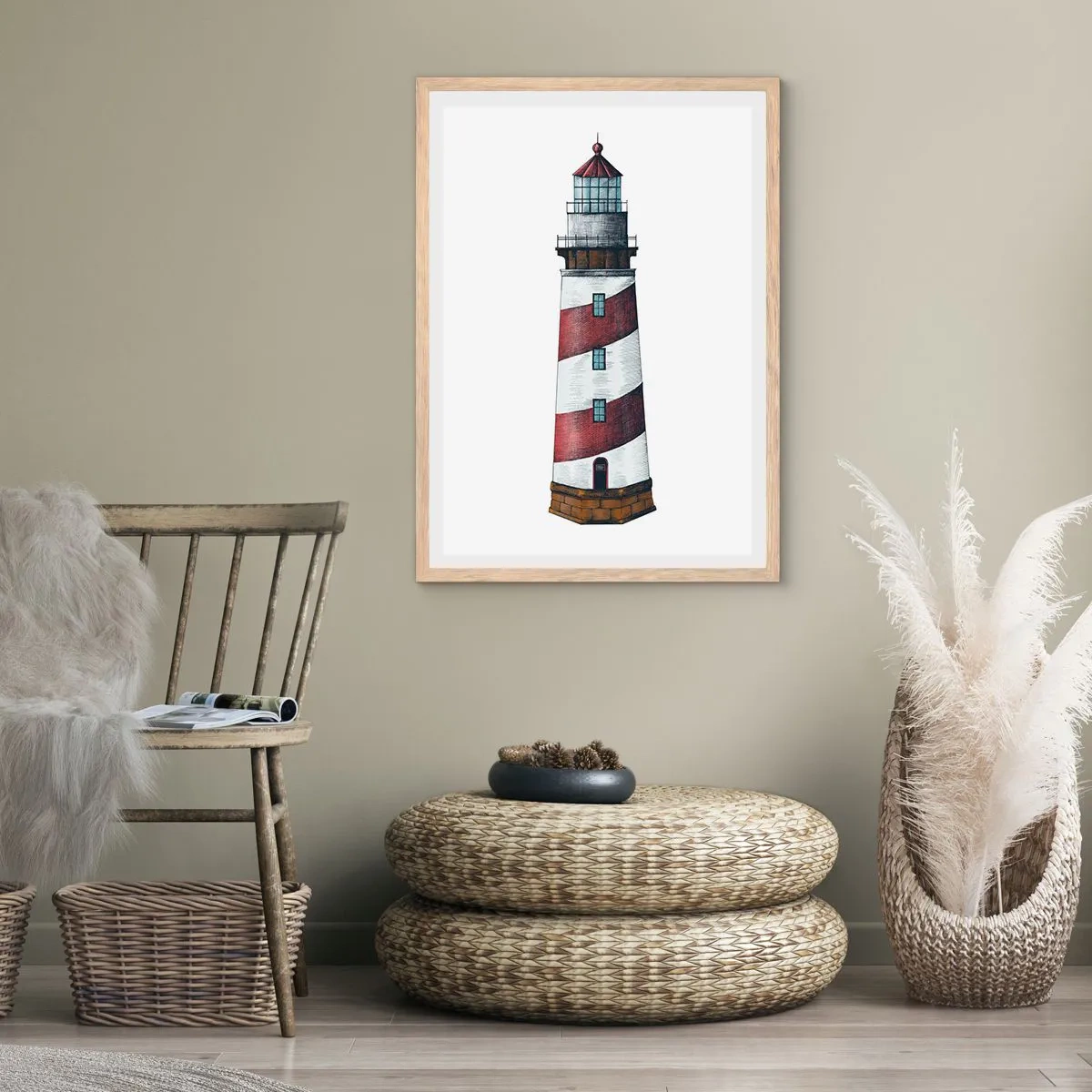 Plagát v ráme zo svetlého duba - Vždy na stráži - 70x100 cm