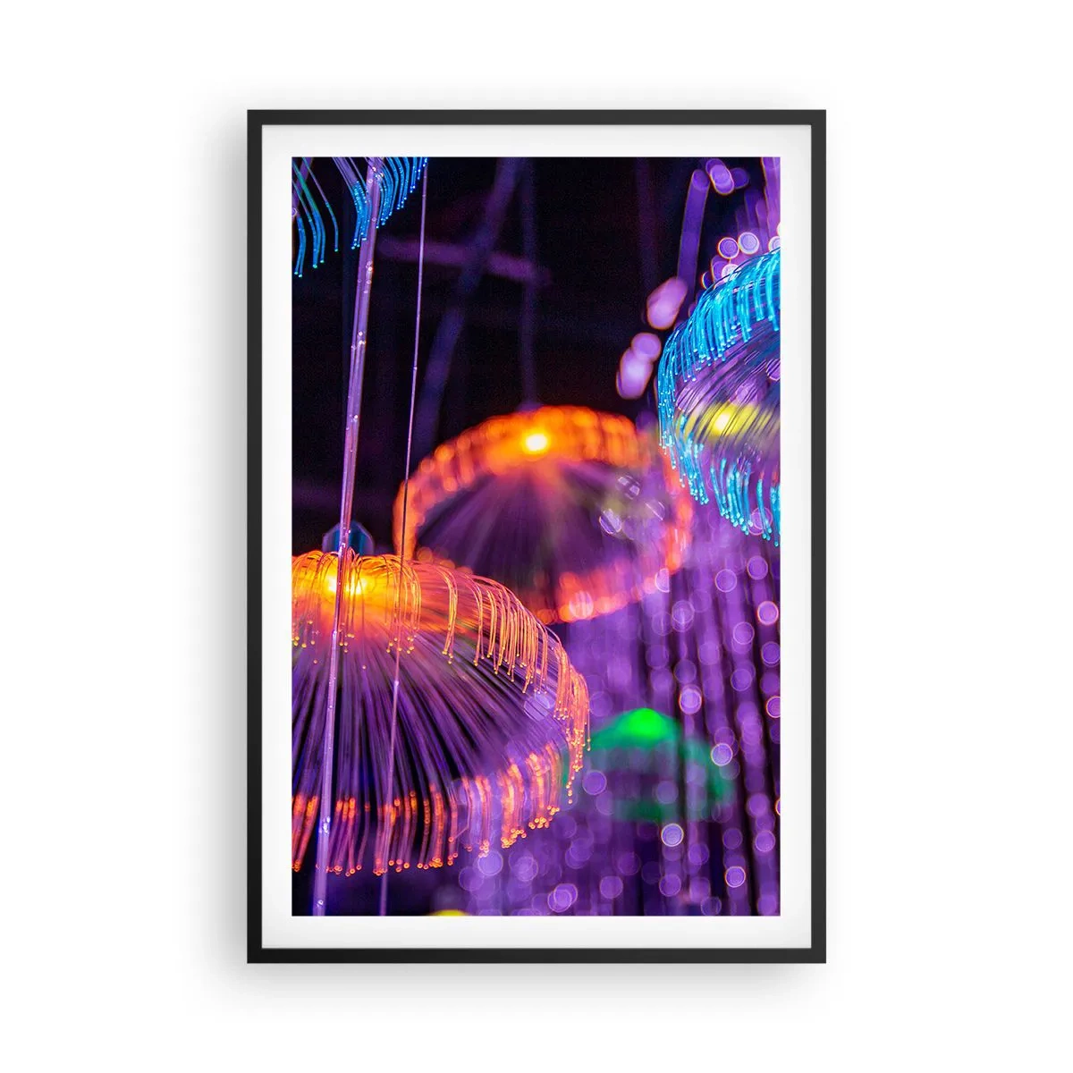 Plagát v čiernom ráme - Svetelná fontána - 61x91 cm