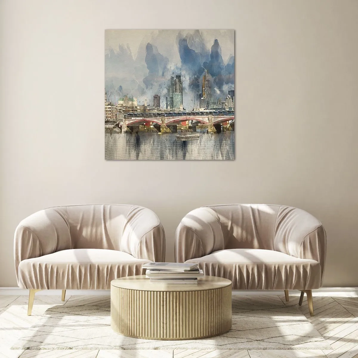 Obraz na skle - Londýn v celej svojej kráse - 40x40 cm
