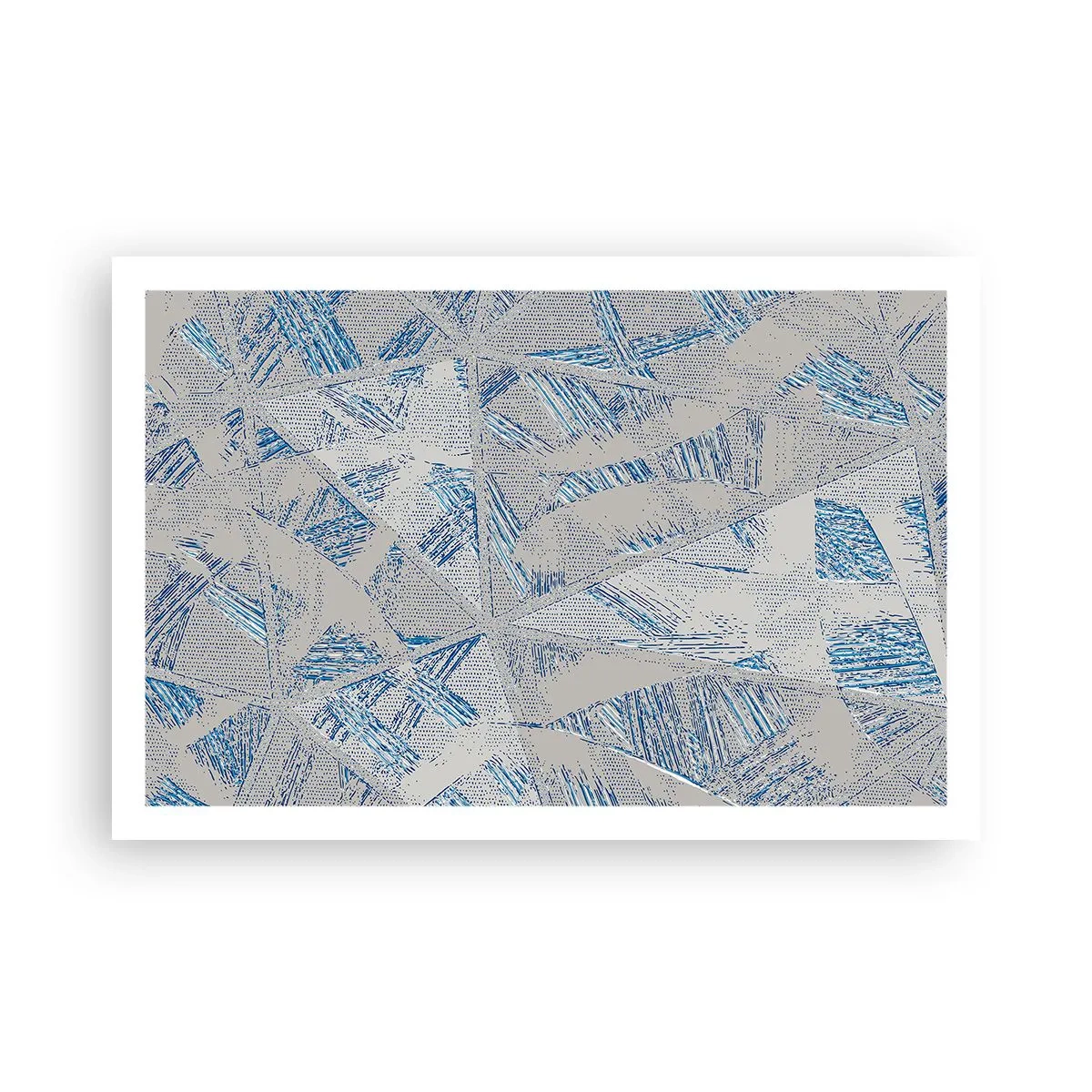 Plagát - V šedo-modrom labyrinte - 91x61 cm