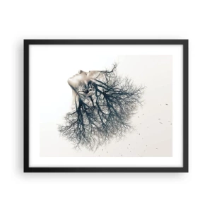 Plagát v čiernom ráme - Očarená šepotom stromu - 50x40 cm