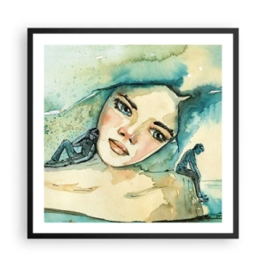 Plagát v čiernom ráme - Am I blue? - 60x60 cm