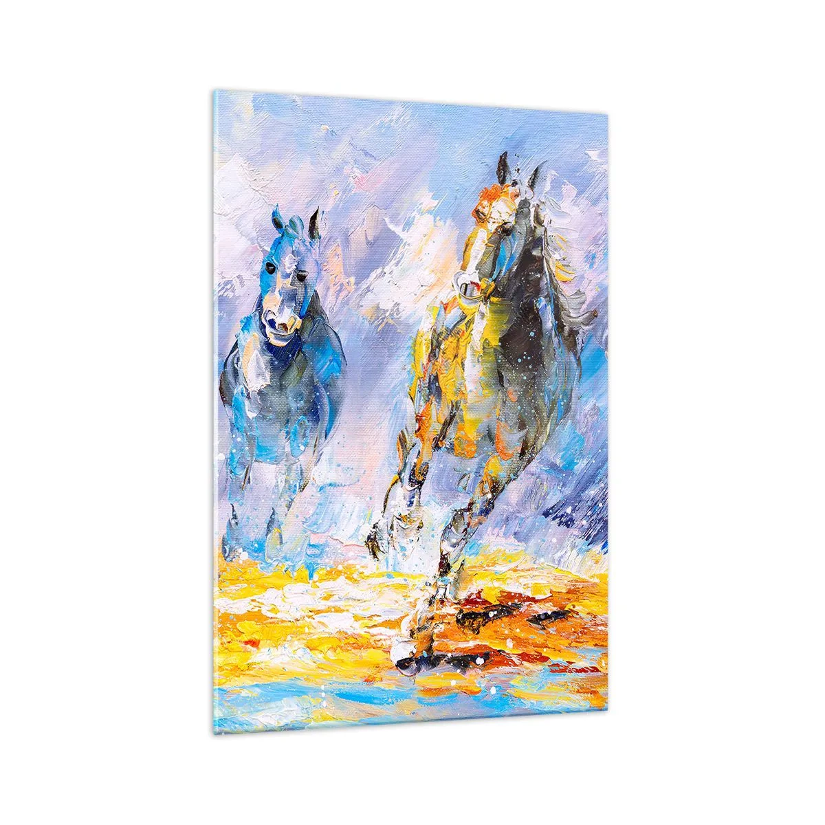 Obraz na skle - Cvalom cez žiaru - 70x100 cm