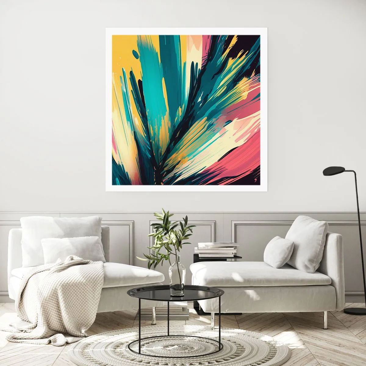 Plagát - Kompozícia – explózia radosti - 60x60 cm