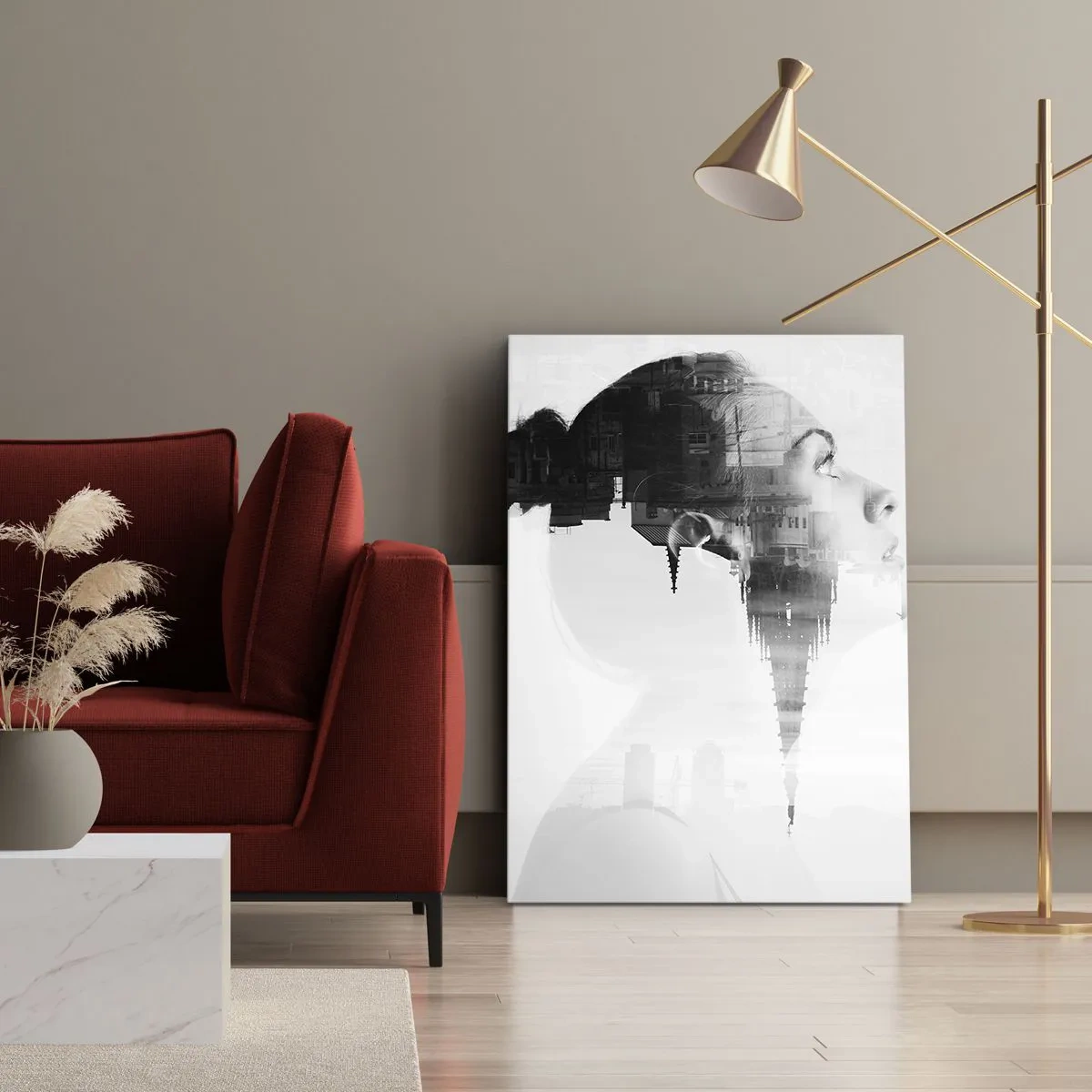 Obraz na plátne - Z oboch strán okna - 45x80 cm