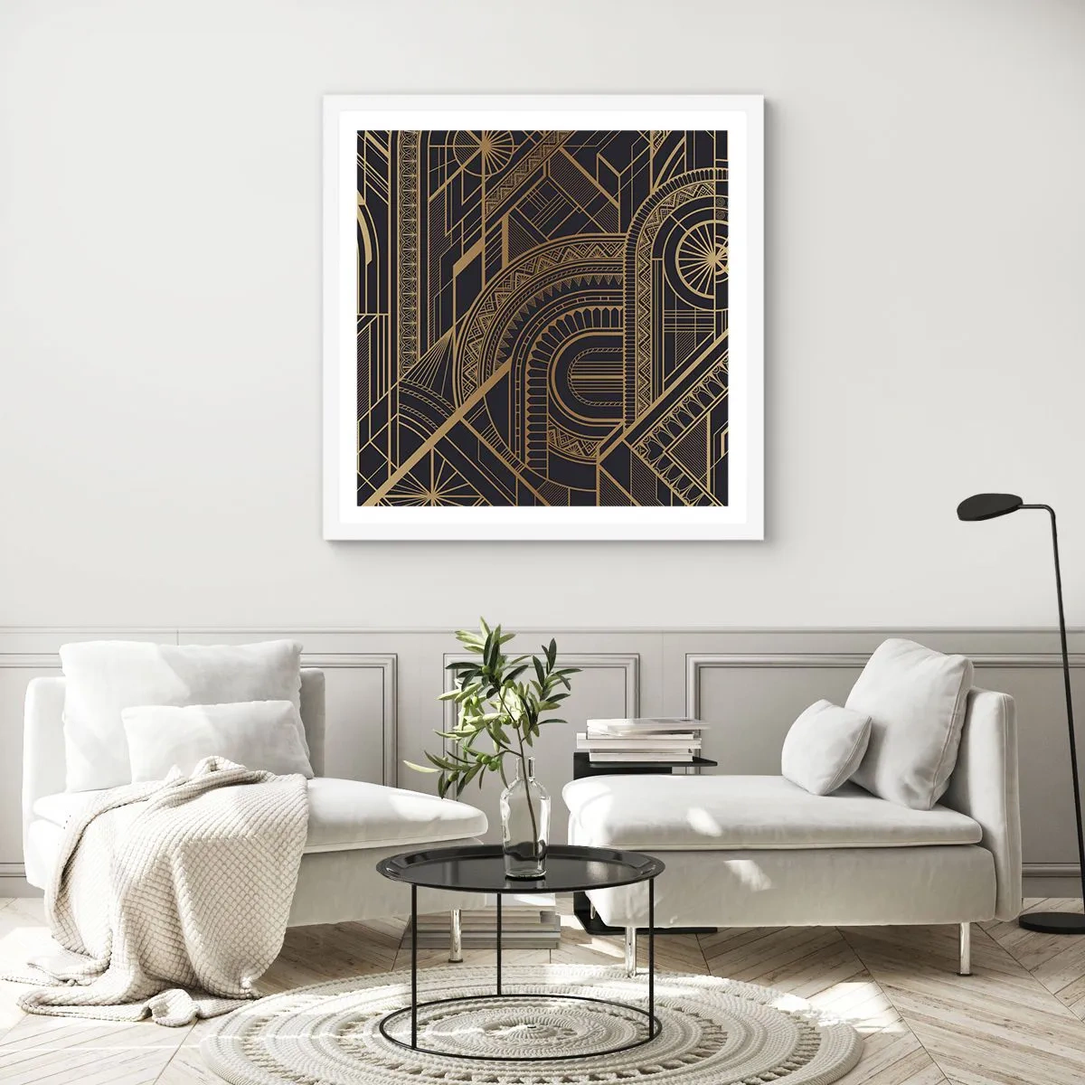 Plagát v bielom ráme - Koncepty, nápady, plány - 60x60 cm