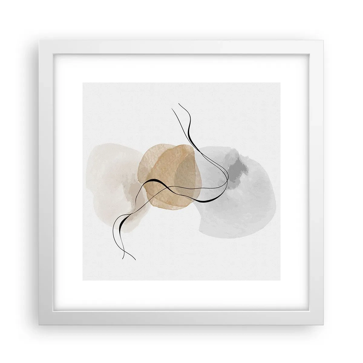 Plagát v bielom ráme - Vzdušné korálky - 30x30 cm
