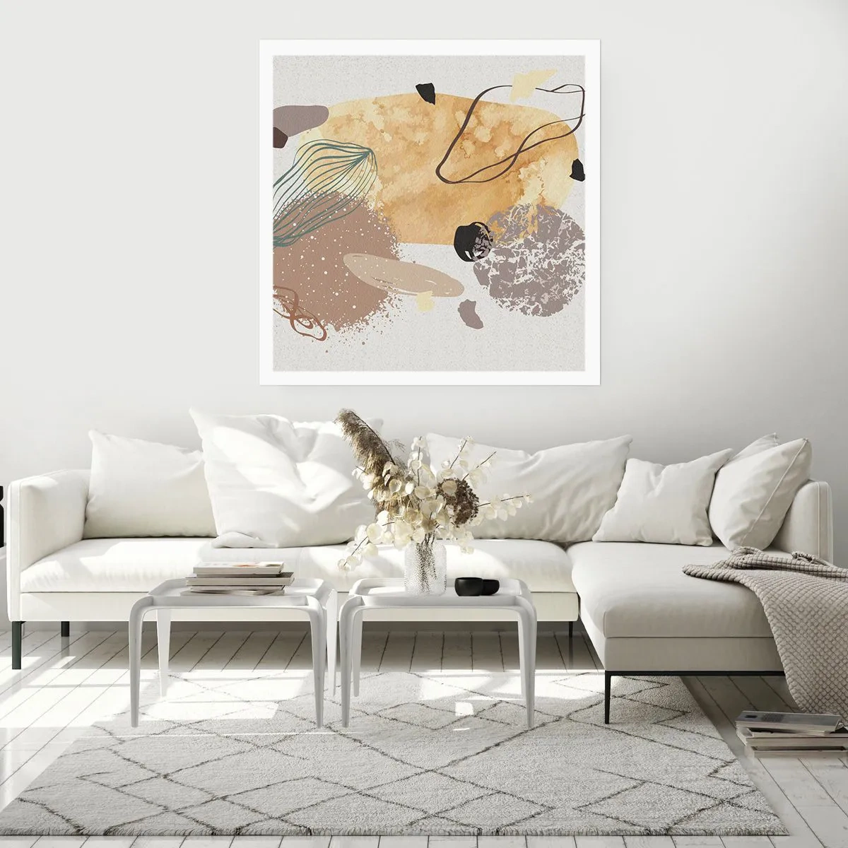 Plagát - Abstraktná slivka - 60x60 cm