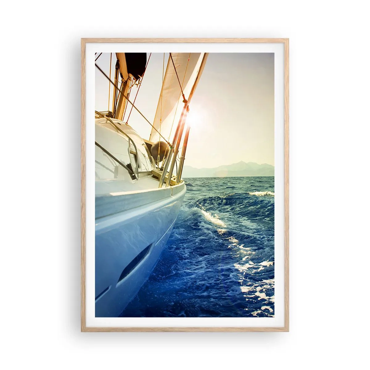 Plagát v ráme zo svetlého duba - Za dobrodružstvom - 70x100 cm