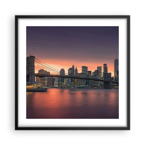 Plagát v čiernom ráme - Ponorené do ľaliového ticha - 50x50 cm