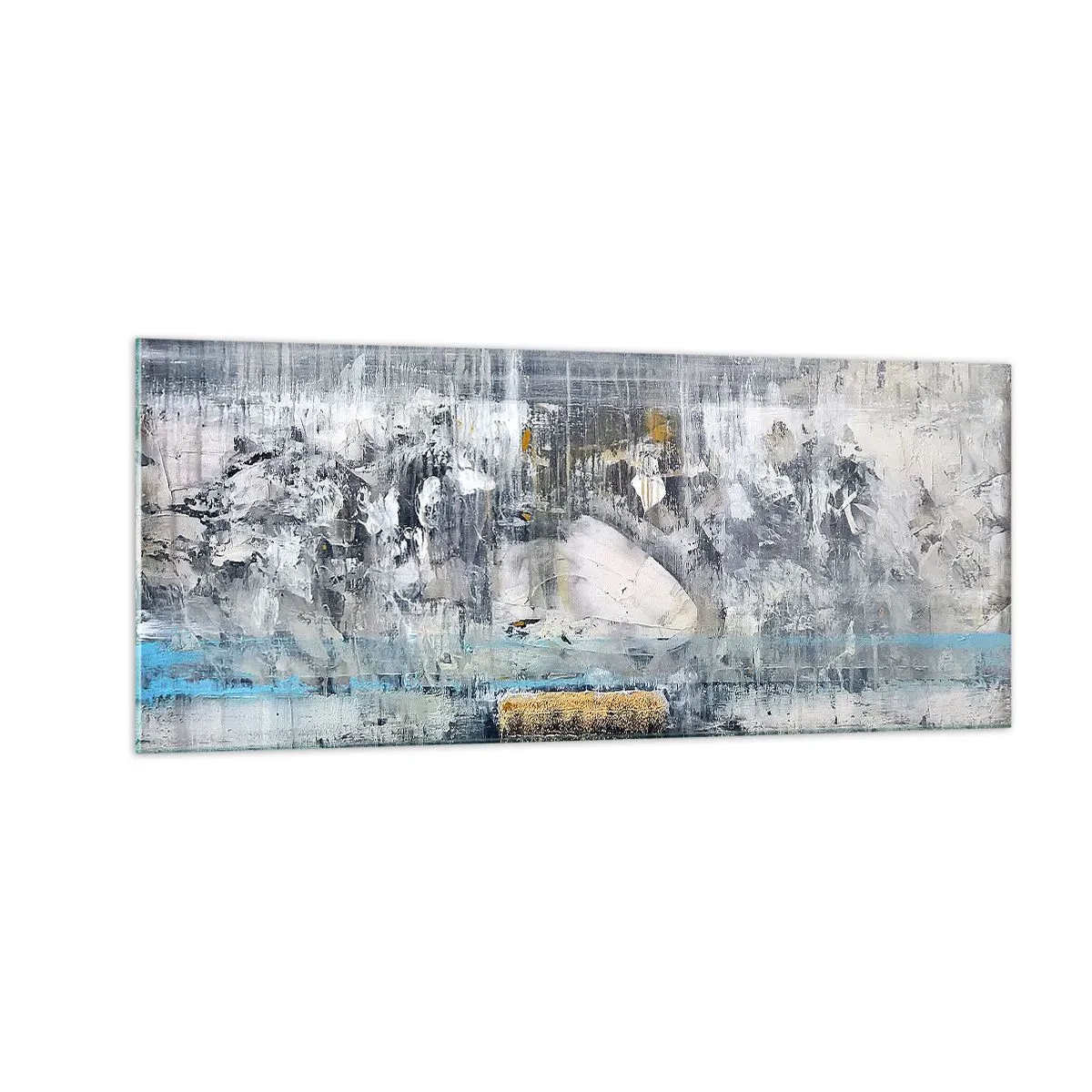 Obraz na skle - Ako na ľade, tak aj na hrude - 100x40 cm