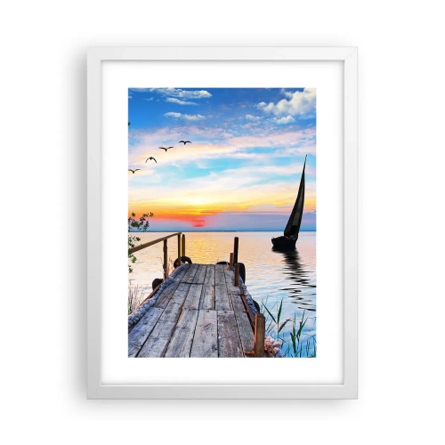 Plagát v bielom ráme - Dobrý večer - 30x40 cm