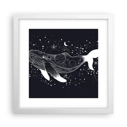 Plagát v bielom ráme - V oceáne vesmíru - 30x30 cm