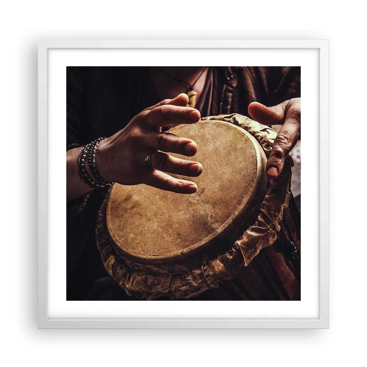 Plagát v bielom ráme - V rytme srdca - 50x50 cm