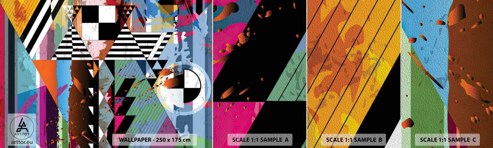 Vzorka fototapety Premium Sand - Geometricky a organicky - Abstrakcia, Kus, Moderné umenie - 100x30 cm