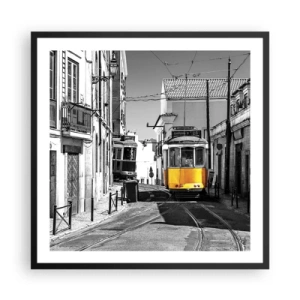 Plagát v čiernom ráme - Duch Lisabonu - 60x60 cm