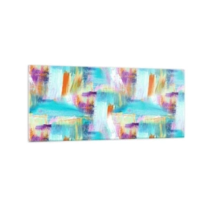 Obraz na skle - Veselé striedavé cákance - 120x50 cm