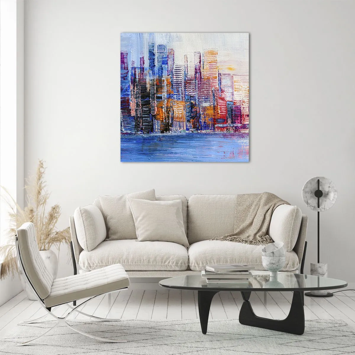 Obraz na skle - Radostná metropola - 70x70 cm