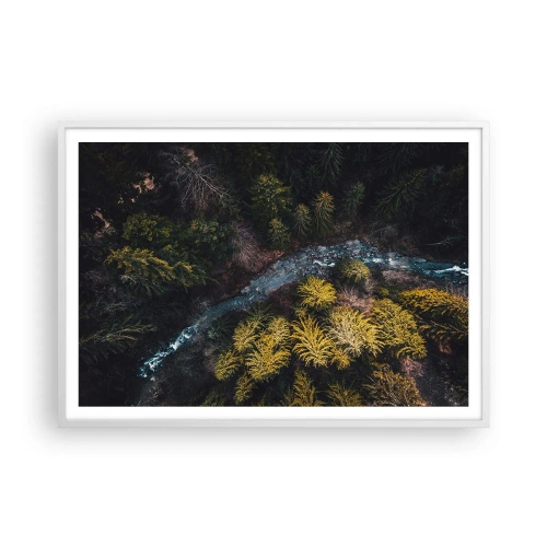 Plagát v bielom ráme - Rýchlo, stále rýchlejšie - 100x70 cm