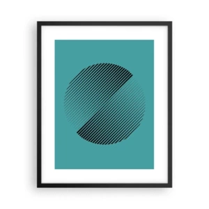 Plagát v čiernom ráme - Kruh – geometrická variácia - 40x50 cm