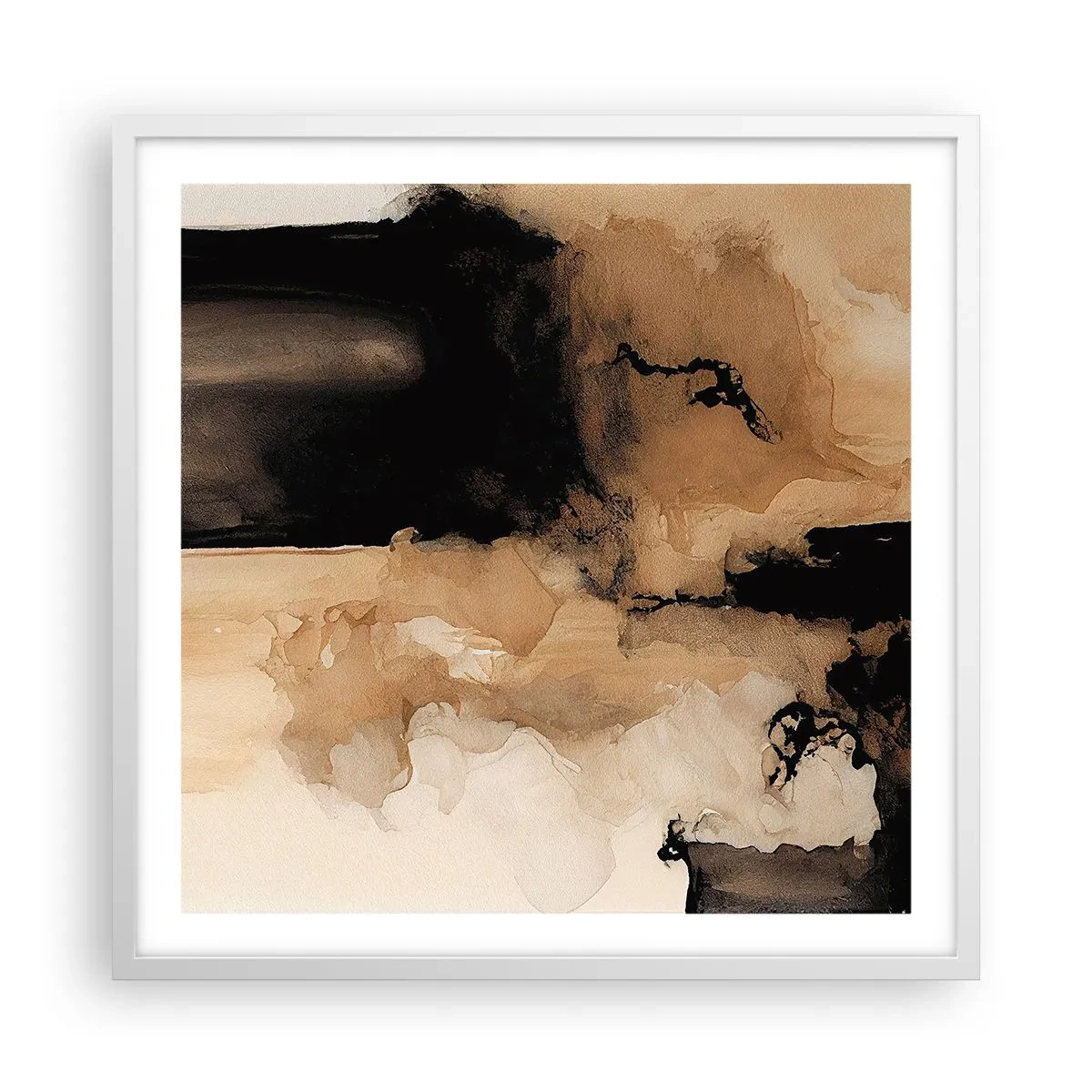 Plagát v bielom ráme - Pútavá abstrakcia - 60x60 cm