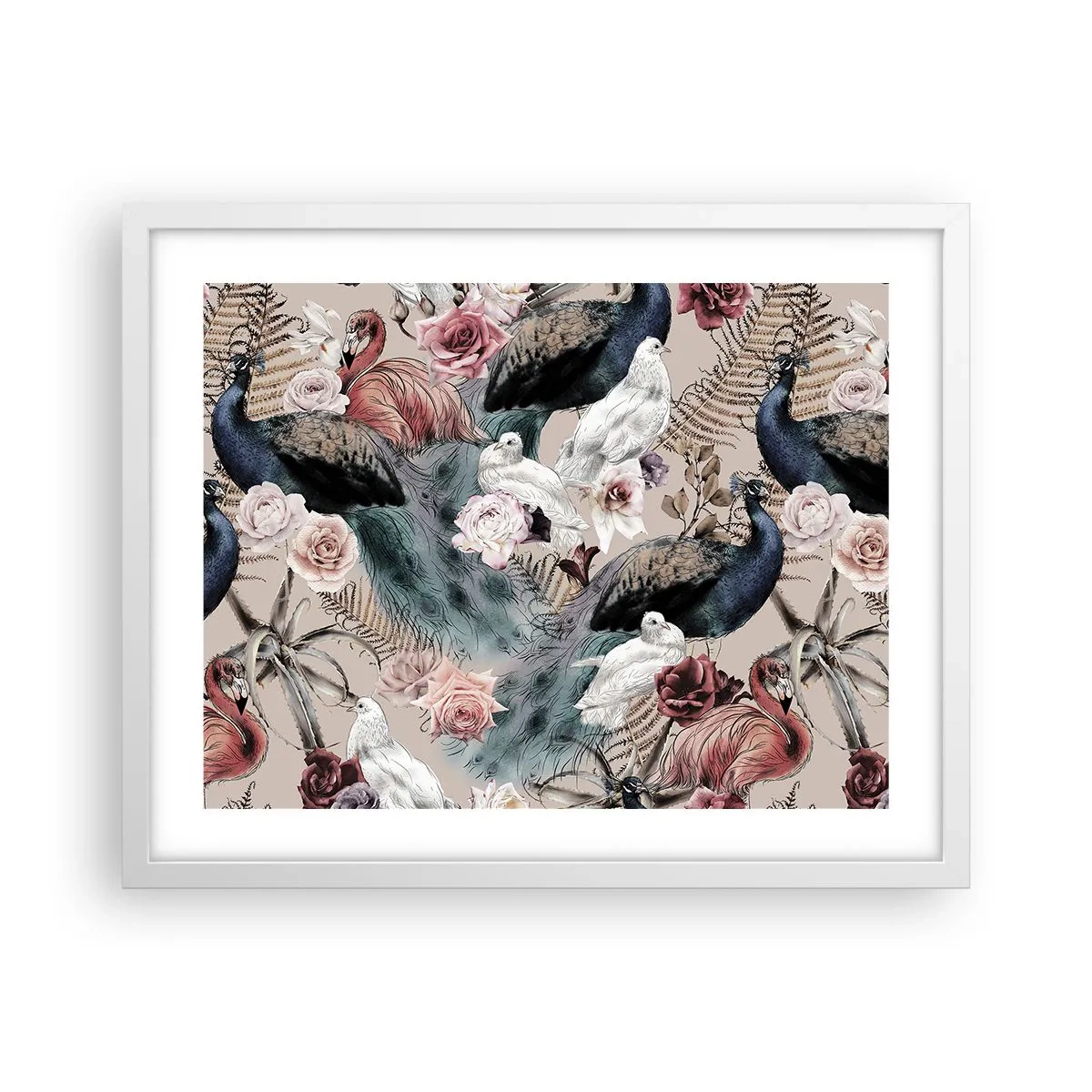 Plagát v bielom ráme - V palácovej záhrade - 50x40 cm