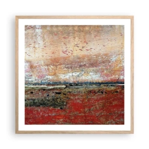 Plagát v ráme zo svetlého duba - Možno je to more - 60x60 cm