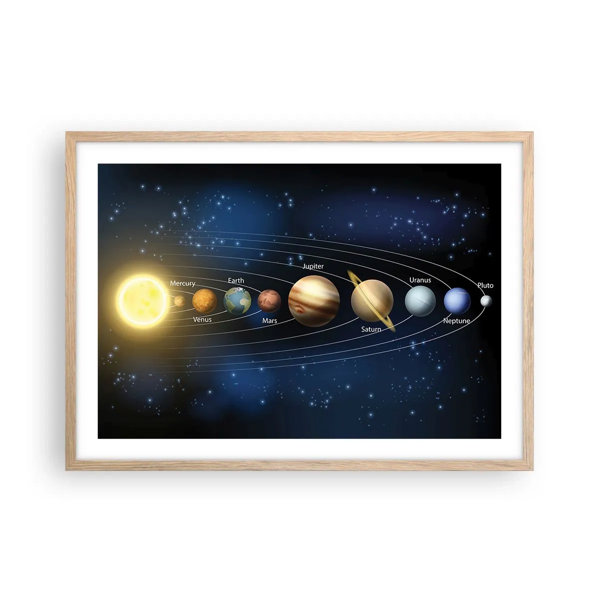 Plagát v ráme zo svetlého duba - Jedna z desiatich - 70x50 cm