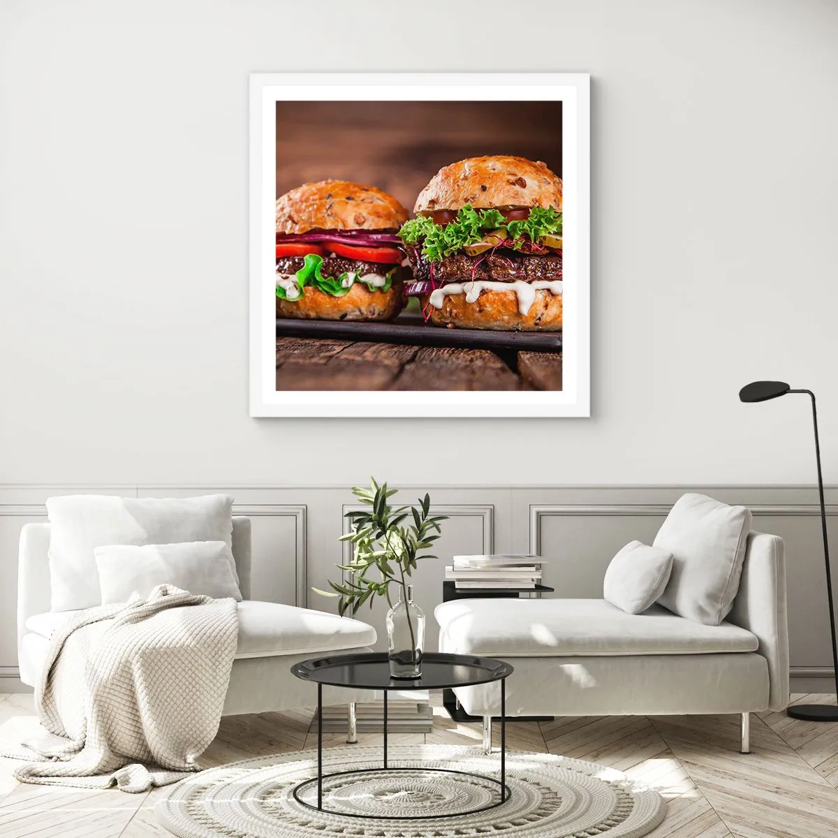 Plagát v bielom ráme - American dream - 60x60 cm