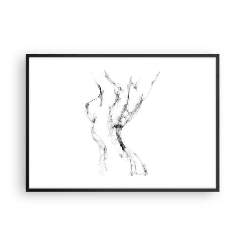 Plagát v čiernom ráme - Krásna a silná - 100x70 cm