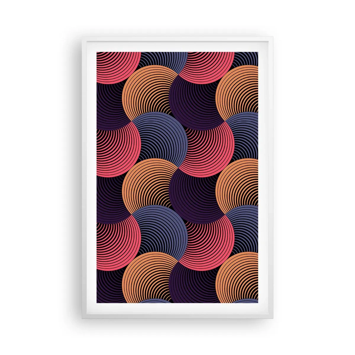 Plagát v bielom ráme - V kruhovom rytme - 61x91 cm