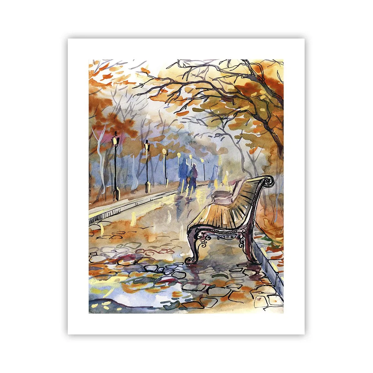 Plagát - Spoločne putovať jeseňou - 40x50 cm